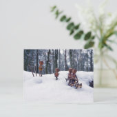 Acorn elves rijdt met het slib van het briefkaart (Staand voorkant)