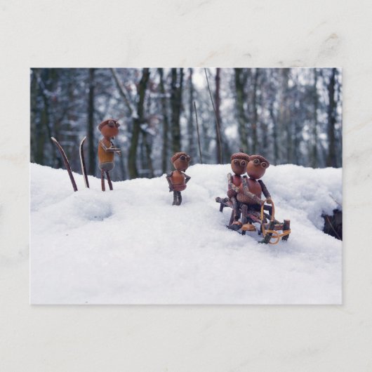 Acorn elves rijdt met het slib van het briefkaart (Voorkant)