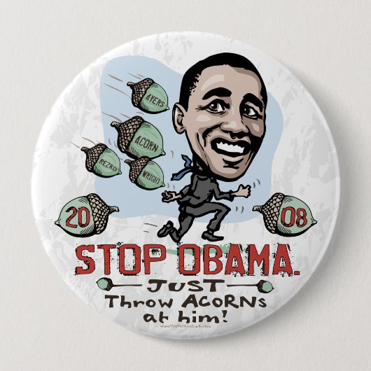 ACORN grappige Anti-Obama Button (Voorkant)