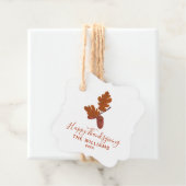 Acorn "Happy Thanksgiving" gepersonaliseerd Bedankjes Labels (In situ)