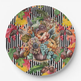 Acorn in de Herfst Papieren Bordje