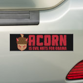 Acorn is een boze noot voor Obama Bumpersticker (Op auto)