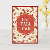 Acorn It’s Fall Y’all Autumn Card Cozy Southern Kaart (Gele Bloem)