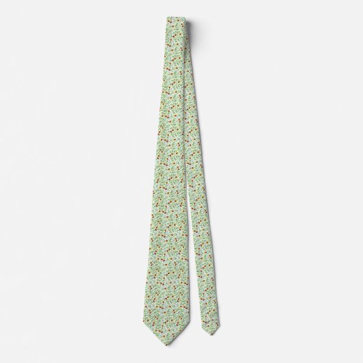 Acorn & Leaf Nature Pattern Neck Tie Stropdas (Voorkant)