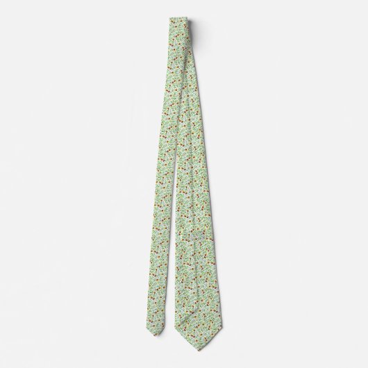 Acorn & Leaf Nature Pattern Neck Tie Stropdas (Achterkant)