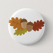 Acorn Leaves Ronde Button 5,7 Cm (Voorkant)