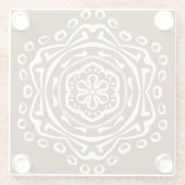 Acorn Mandala Glazen Onderzetter (Achterkant)