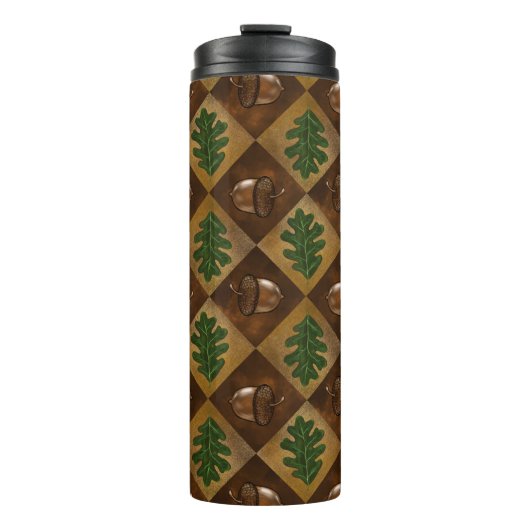 Acorn Oak leaf Checkerboard Mok (Voorkant)
