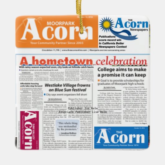 Acorn Ornament beide kanten verschillend (Voorkant)