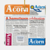 Acorn Ornament, beide zijden bedrukt Keramisch Ornament (Achterkant)