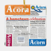Acorn Ornament, beide zijden bedrukt Keramisch Ornament (Voorkant)