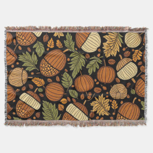 Acorn Patroon Oogst Dag Herfst Fleece Deken
