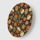 Acorn Patroon Oogst Dag Muur Klok (Hoek)