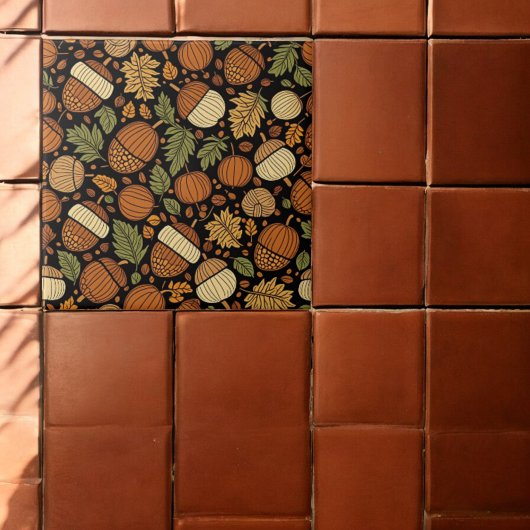 Acorn Pattern Harvest Day Keramische Tegel Tegeltje