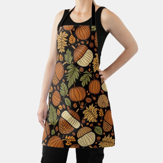 Acorn Pattern Harvest Day Schort (Insitu)