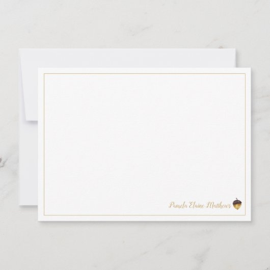 Acorn Personalized Flat Note Kaart (Voorkant)