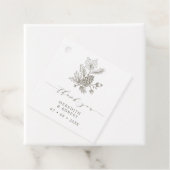 Acorn & Pinecone Branch Fall Wedding Dank u Bedankjes Labels (In situ)