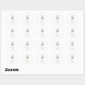 Acorn & Pinecone Branch Fall Wedding Dank u Ronde Sticker (Vel)