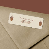 Acorn retouradreslabel etiket