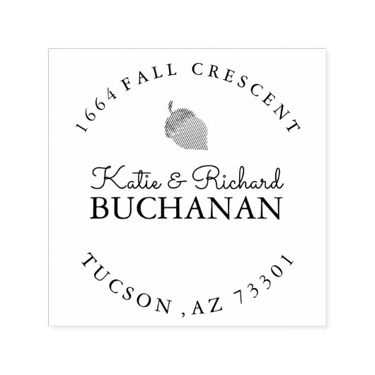 Acorn Rubber Adresstempel Zelfinktende Stempel (Design)