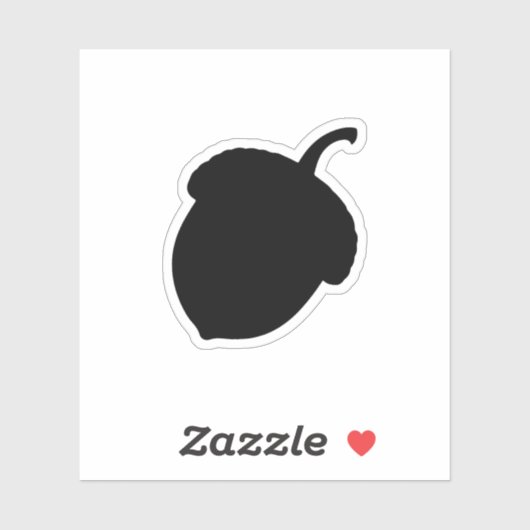 Acorn silhouet sticker (Vel)