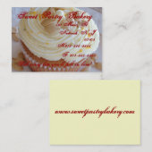 Acorn squash cupcake visitekaartje (Voorkant / Achterkant)