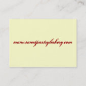 Acorn squash cupcake visitekaartje (Achterkant)