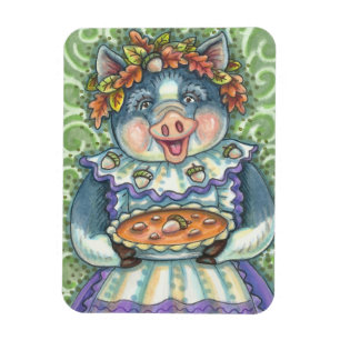 ACORN & SQUASH PIE GEMAAKT MET LOVE, PIG COOK MAGN MAGNEET