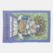 ACORN & SQUASH PIE, THANKSGIVING PIG KITCHEN TOWEL THEEDOEK (Horizontaal)