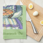 ACORN & SQUASH PIE, THANKSGIVING PIG KITCHEN TOWEL THEEDOEK (Quarter Fold)