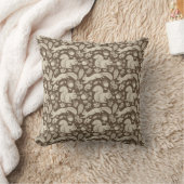 Acorn Squirrel Taupe Ecru Herfst Floral Kussen (Deken)