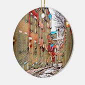 Acorn Street, Boston Keramisch Ornament (Links)