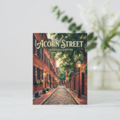 Acorn Street Massachusetts Briefkaart (Staand voorkant)