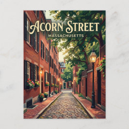 Acorn Street Massachusetts Briefkaart