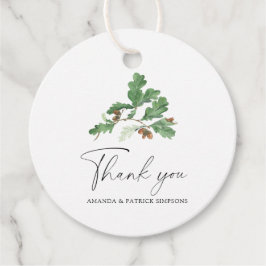 Acorn tak - Bruiloft Dank U Bedankjes Labels