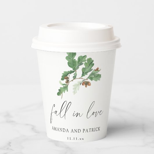 Acorn tak bruiloft partij papieren bekers (Voorkant)