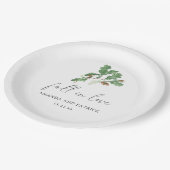 Acorn tak bruiloft partij papieren bordje (Gekanteld)