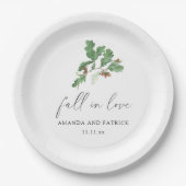 Acorn tak bruiloft partij papieren bordje (Voorkant)