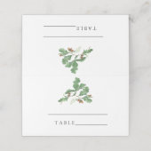 Acorn tak - herfst bruiloft plaats kaarten plaatskaartje (Buitenkant ongevouwen)