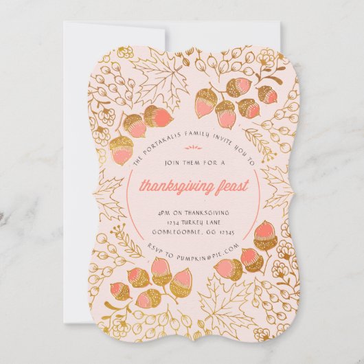 Acorn Thanksgiving Kaart (Voorkant)