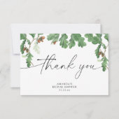 Acorn tree vrijgezellenfeest bedankkaart (Voorkant)