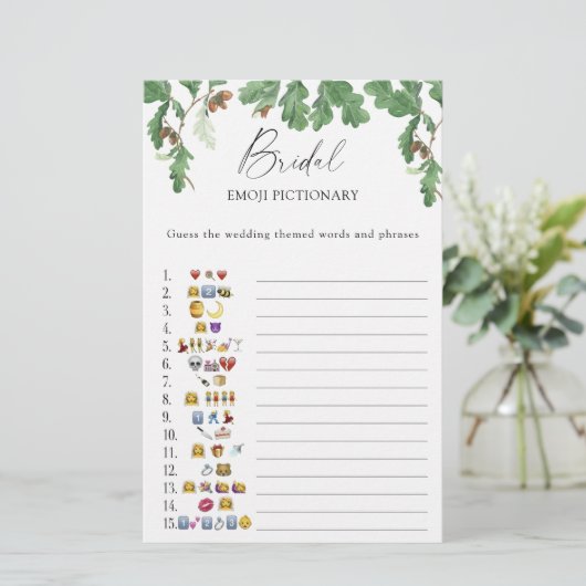 Acorn tree - vrijgezellenfeest emoji pictionary sp (Staand voorkant)