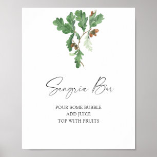 Acorn verlaat vrijgezellenfeest - sangria bar poster