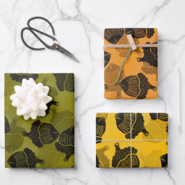 Acorn Woodblock Inpakpapier Vel