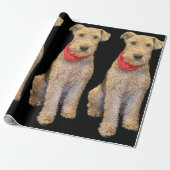 Acorn Wrapping Paper - Black Cadeaupapier (Uitgerold)