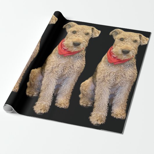 Acorn Wrapping Paper - Black Cadeaupapier (Uitgerold)