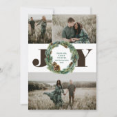 Acorn Wreate 3 Foto met kerstfeestdag flatKaart Kaart (Voorkant)