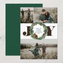 Acorn Wreate 3 Foto met kerstfeestdag flatKaart