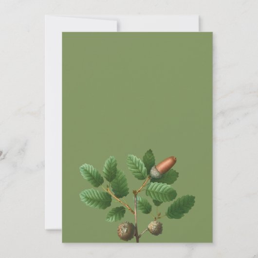 Acorn Wreate Family Kaart met kerstmis foto's (Achterkant)