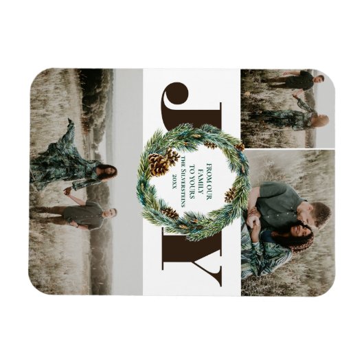 Acorn Wreath Kerstfeestdag Magneet (Horizontaal)